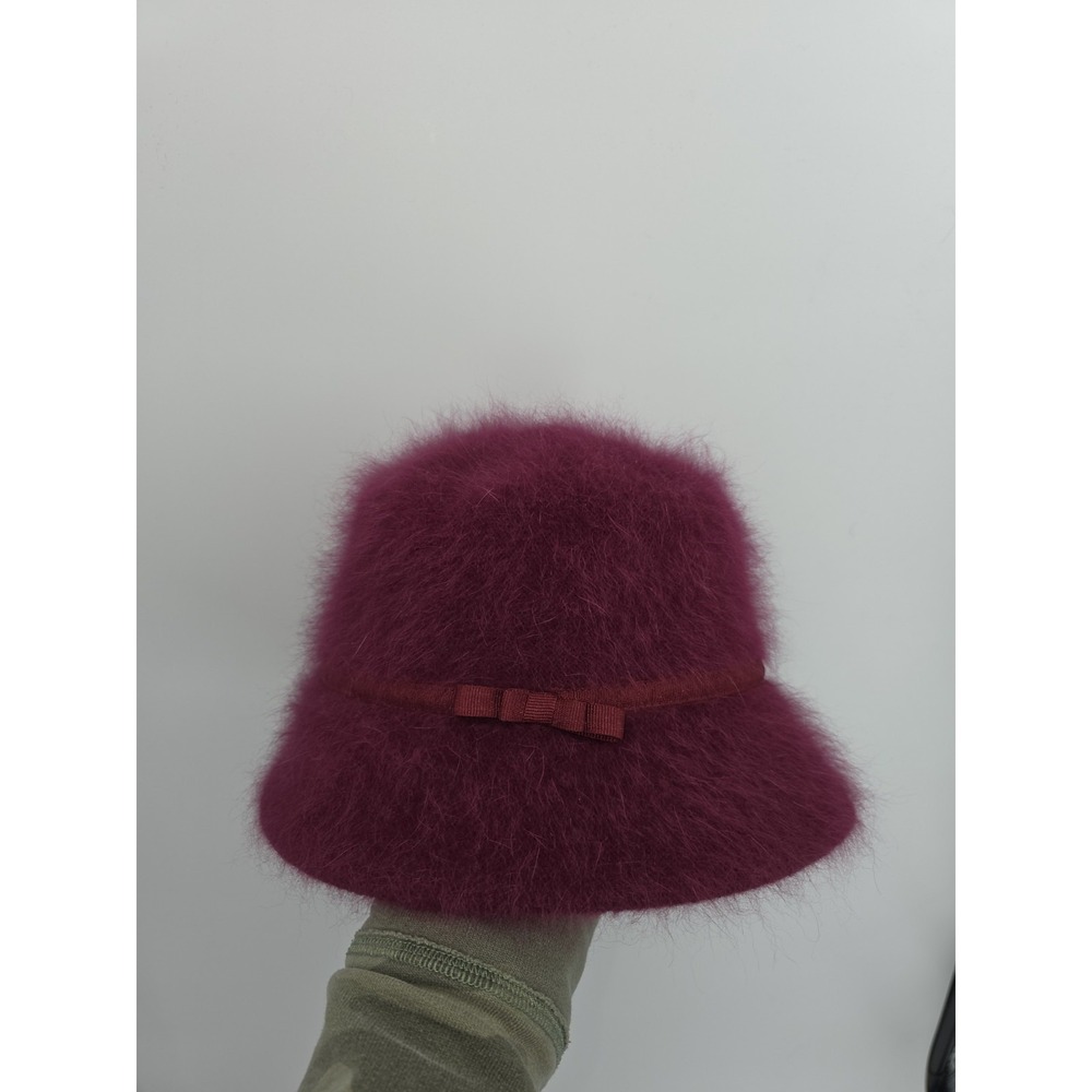 Nine West Rabbit Angora Hat RN 110188 Raspberry - Picture 2 of 6